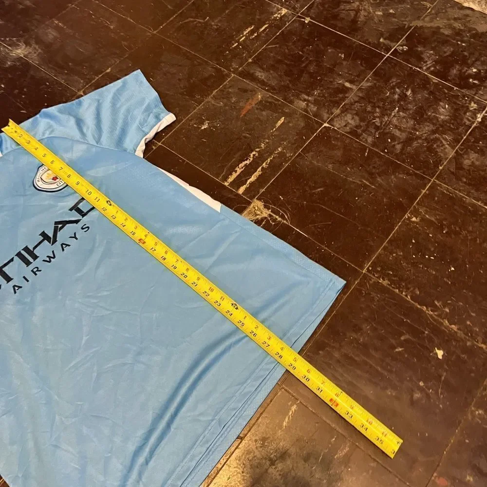 MANCHESTER CITY ENGLAND 2017/2018 HOME FOOTBALL SHIRT JERSEY